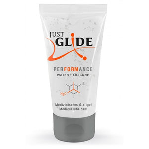Lubrificante híbrido - à base de água e silicone - Performance - 50ml - Just Glide
