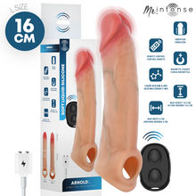 Carregar imagem no visualizador da galeria, Manga extensora para o pénis com vibração e comando - 16cm - Arnold - Mr.Intense
