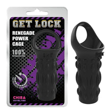 Carregar imagem no visualizador da galeria, Manga para pénis com anel para testículos - Preto - Renegade Power Cage - GK Power - Chisa
