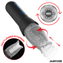 Carregar imagem no visualizador da galeria, Masturbador boca com vibração, movimento de sobe e desce e rotação - Oral sex stimulator - Blow-R - Jamyjob
