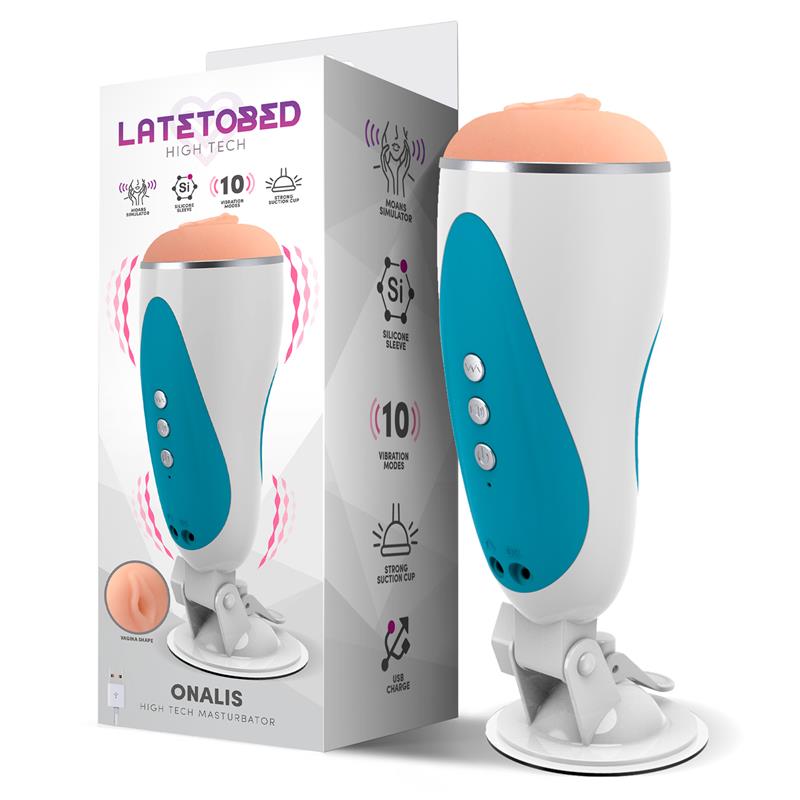 Masturbador masculino com vibração  - Recarregável  - Onalis - Latetobed