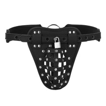 Carregar imagem no visualizador da galeria, Cueca/cinto de castidade masculino com cadeado - PU Leather chastity jock - Xtreme - Ouch!
