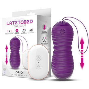 Ovo vibratório vaginal com comando + Movimento de sobe e desce - Roxo - Orio