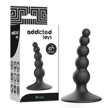 Carregar imagem no visualizador da galeria, Plug anal com 5 bolas - 10cm - Preto - Addicted Toys
