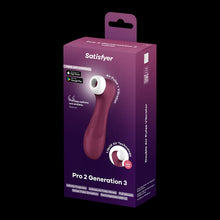 Carregar imagem no visualizador da galeria, Estimulador de Clitóris por Ondas de Pressão + Vibração + Pulsação + APP - Pro 2 Gen 3 - Bordeux - Satisfyer
