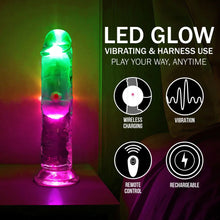 Carregar imagem no visualizador da galeria, Vibrador realístico com luzes LED - 15.2 cm - Real Rock
