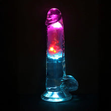 Carregar imagem no visualizador da galeria, Vibrador realístico com luzes LED - 19.5 cm - Real Rock
