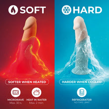 Carregar imagem no visualizador da galeria, Dildo realístico termo-reativo - 24.5 cm - 9’’ - Bege - SilexD

