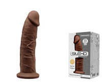 Carregar imagem no visualizador da galeria, Dildo realístico termo-reativo - 19cm - Castanho - SILEXD
