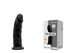 Dildo realístico termo-reativo - 15cm - Preto - SILEXD