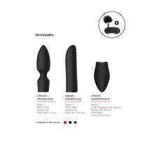 Carregar imagem no visualizador da galeria, Vibrador 3 em 1 intercambiável - Preto - Switch #04 - Shots
