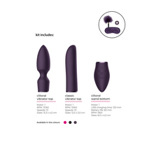 Carregar imagem no visualizador da galeria, Vibrador 3 em 1 intercambiável - Roxo - Switch #04 - Shots
