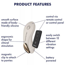 Carregar imagem no visualizador da galeria, Vibrador para cueca - estimulador de clitóris com comando - Little secret - Branco -  Satisfyer
