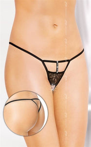 Tanga com abertura  - 2461 - Preto - Softline