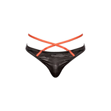 Carregar imagem no visualizador da galeria, Tanga preta e laranja - Camo net sport - Male Power
