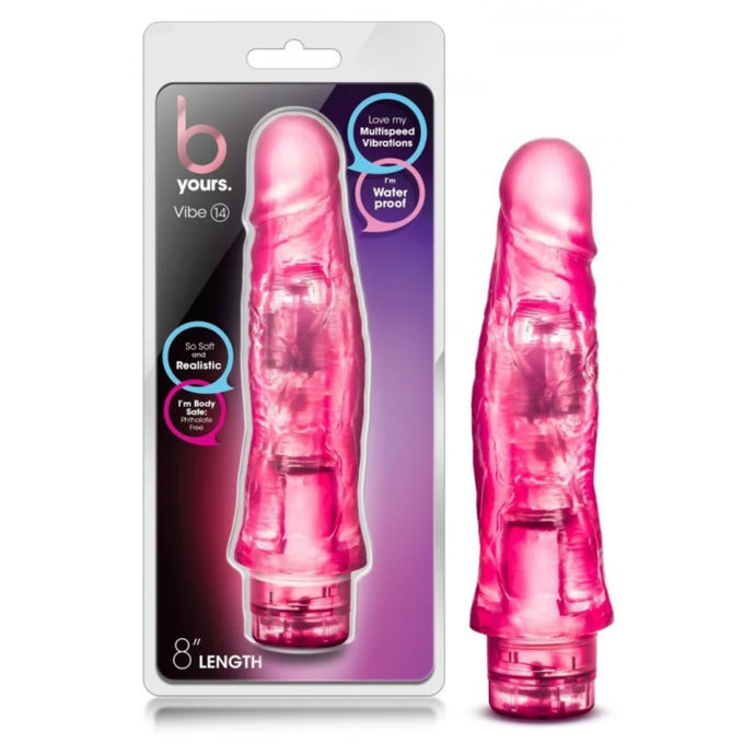 Vibrador realístico - 21 cm - Rosa - Vibe 14 - Byours 