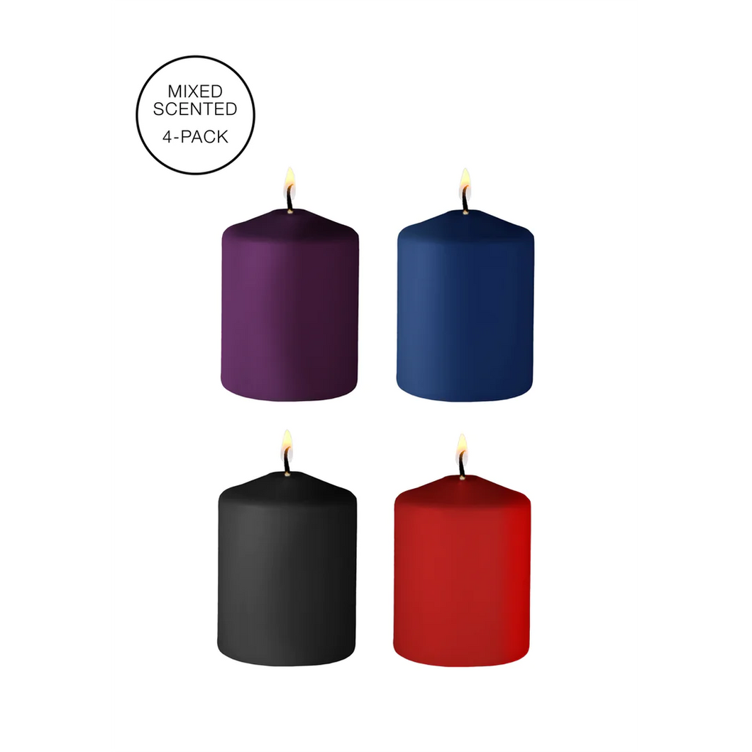 Velas bondage - mix de aromas - Tease candles 4 Pack mix scented - Ouch!