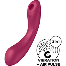 Carregar imagem no visualizador da galeria, Vibrador e estimulador de clitóris por ondas de pressão - Curvy Trinity 1 - Vermelho - Satisfyer
