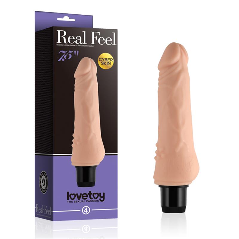 Vibrador realístico - 18,5cm - Bege -  Real Feel - LoveToy