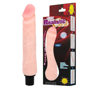 Vibrador realístico multivelocidade - 26 cm - Bege -  The Realistic Cock - Baile