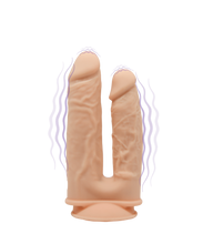 Carregar imagem no visualizador da galeria, Vibrador realístico duplo com vibração 17.5 e 19.5 cm - Recarregável - SilexD
