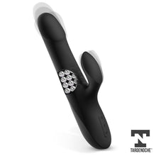 Carregar imagem no visualizador da galeria, Vibrador vaginal com estimulador de clitóris - com movimento rotação e sobe e desce-  Recarregável - Squidy - Tardenoche
