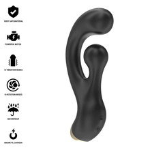 Carregar imagem no visualizador da galeria, Vibrador vaginal e ponto G com estimulador de clitóris com movimento de rotação - Vibrating &amp; rotating stimulator
