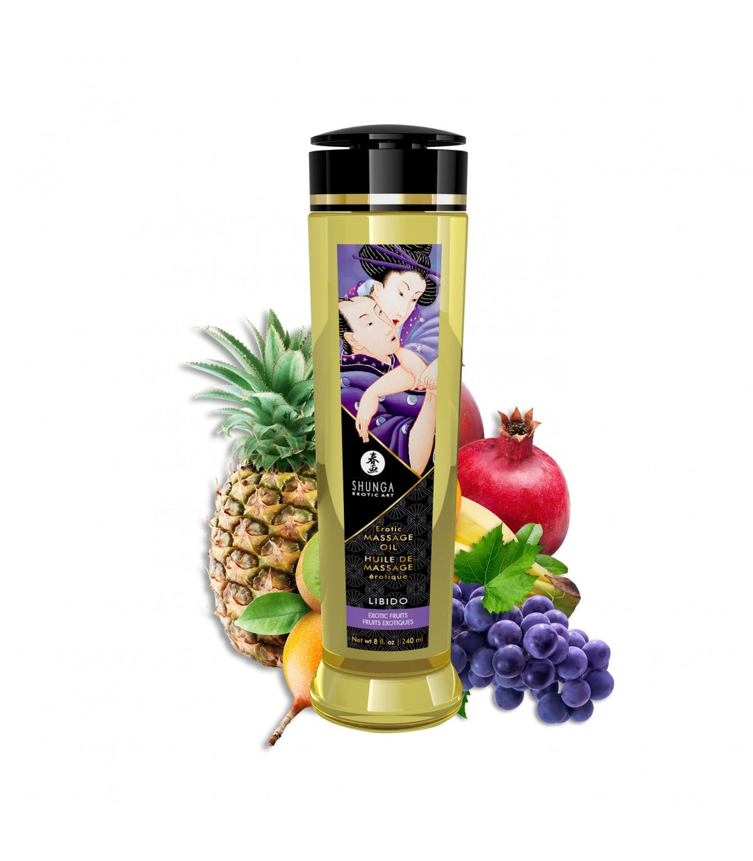 Óleo de massagem com aroma a Frutos Exóticos - Libido - Shunga - 240ml