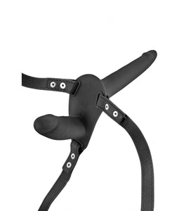 Strap-on Duplo - Preto - 15,5cm - Fetish Tentation