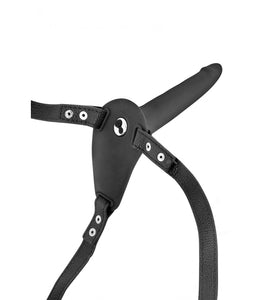 Strap-on com vibratório recarregável - Preto - Fetish Tentation