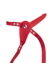 Carregar imagem no visualizador da galeria, Strap-on com vibratório recarregável - Vermelho - Fetish Tentation
