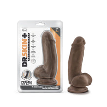 Carregar imagem no visualizador da galeria, Dildo Realista Posable 7” - 17.7cm - Castanho - Dr. Skin
