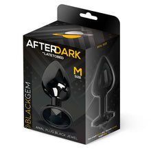Carregar imagem no visualizador da galeria, Plug anal metálico com brilhante - Preto - M - After Dark
