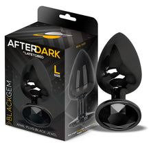Carregar imagem no visualizador da galeria, Plug anal metálico com brilhante - Preto - L - After Dark
