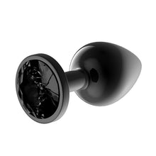 Carregar imagem no visualizador da galeria, Plug anal metálico com brilhante - Preto - L - After Dark
