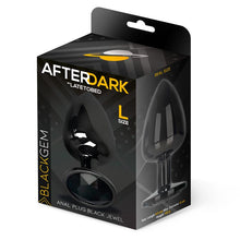 Carregar imagem no visualizador da galeria, Plug anal metálico com brilhante - Preto - L - After Dark
