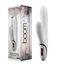 Carregar imagem no visualizador da galeria, Vibrador vaginal com estimulador de clitóris rotativo - Branco - Boom 
