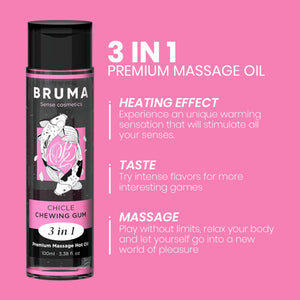 Óleo de Massagem - Efeito de Aquecimento - Chiclete - 100ml - Bruma