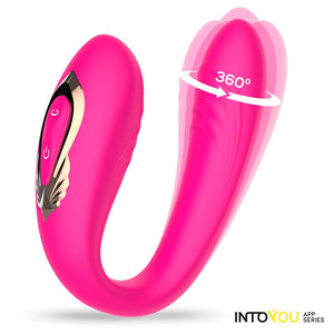 Vibrador duplo - para casal - com movimento de rotação 360º e APP - Recarregável - Couty - IntoYou