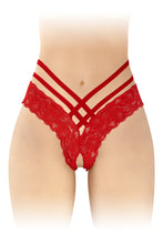Carregar imagem no visualizador da galeria, Tanga em renda - Vermelho - Anne  - Fashion Secre
