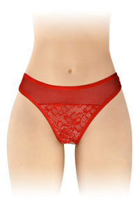 Cueca em renda - Vermelha - Ava  - Fashion Secret