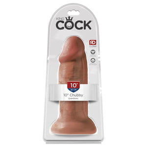Dildo realístico - 25 cm - Chubby - Castanho - King Cock