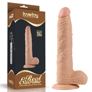 Dildo realístico 9.5” - 23.5 cm -  Bege - Real extreme - Lovetoy