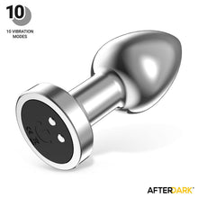 Carregar imagem no visualizador da galeria, Plug anal metálico com vibração - Recarregável - S - Prateado - Dimpor - Afterdark
