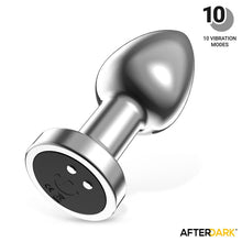 Carregar imagem no visualizador da galeria, Plug anal metálico com vibração - Recarregável - S - Prateado - Dimpor - Afterdark
