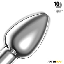 Carregar imagem no visualizador da galeria, Plug anal metálico com vibração - Recarregável - S - Prateado - Dimpor - Afterdark
