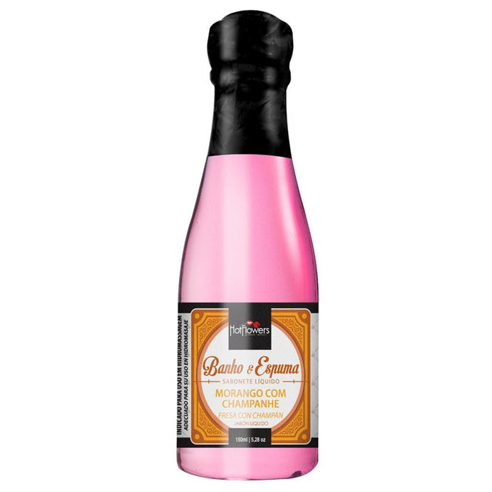 Espuma para banho - Morangos e champanhe - 150ml - Hotflowers