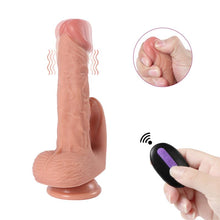 Carregar imagem no visualizador da galeria, Vibrador realístico recarregável com comando e estimulador de clitóris ou anal - Hayden - SHEQU
