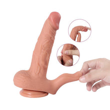 Carregar imagem no visualizador da galeria, Vibrador realístico recarregável com comando e estimulador de clitóris ou anal - Hayden - SHEQU
