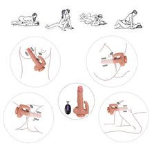 Carregar imagem no visualizador da galeria, Vibrador realístico recarregável com comando e estimulador de clitóris ou anal - Hayden - SHEQU
